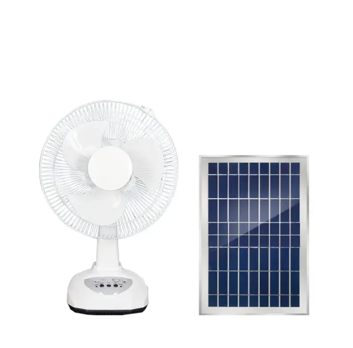 Ventilador solar de refrigeração de alta qualidade com bateria de lítio Ventilador de acampamento Lanterna com ventilador preço Suporte de bateria portátil dobrável