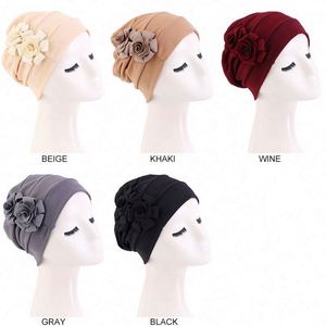 Nouveau design : Turban chimio 3D fleuri pour femmes musulmanes avec accessoires pour cheveux – Idéal pour l'automne, le sommeil, le quotidien et les sorties décontractées - Product Image 6
