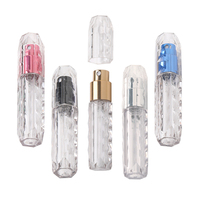 Mini flacon vaporisateur de parfum personnalisé avec logo, 5 ml, acrylique transparent, atomiseur de parfum rechargeable pour échantillon de Cologne