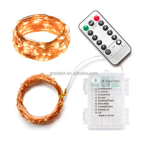 Luces <span class=keywords><strong>de</strong></span> Cadena LED Decorativas para Interiores y Exteriores, Resistentes al Agua, con Caja <span class=keywords><strong>de</strong></span> Baterías AA, Clasificación IP65, Cable <span class=keywords><strong>de</strong></span> Cobre <span class=keywords><strong>de</strong></span> 10 m, Regalo <span class=keywords><strong>de</strong></span> Navidad - Product Image 2