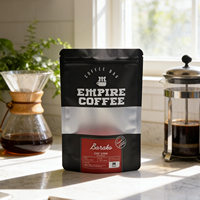 Sachets Doypack personnalisés YSH en plastique avec film de plastification mat, fermeture éclair, valve de dégazage et fenêtre transparente pour emballage de café