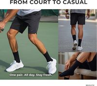 Chaussettes de sport confortables avec soutien de la voûte plantaire et amorti en coton biologique pour pickleball et tennis