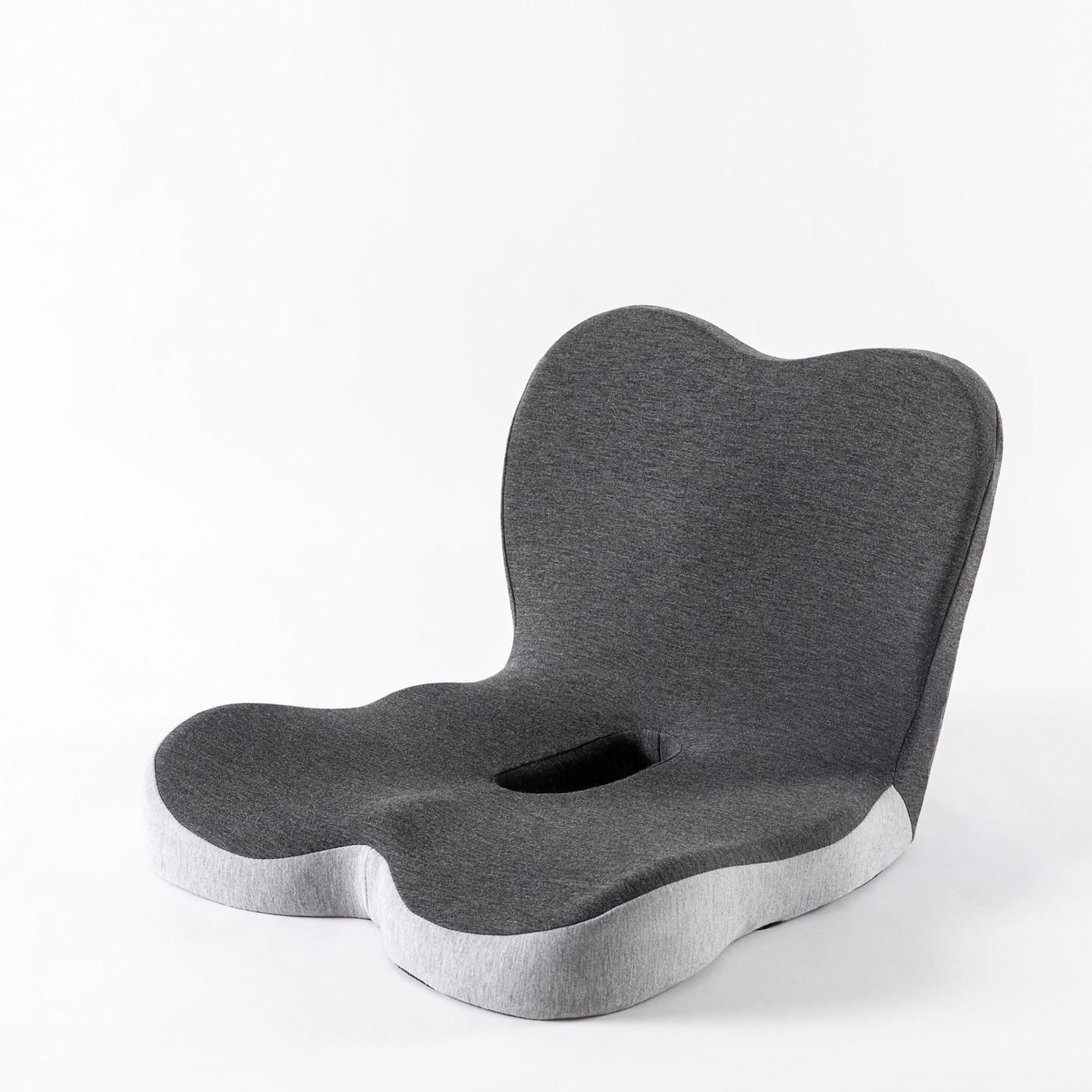 Noir + gris clair - Coussin bas