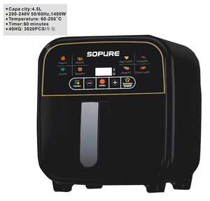 Freidora de Aire Digital SOPURE 6.0L con Asa Desmontable, Multifuncional, Eléctrica, Temporizador Inteligente, Antiadherente de PTFE, Ecológica - Product Image 5