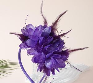 اغراء سيدات عصابة الشاي للشاي كوكتيل الزهرة الريشة للزفاف 20s 50s كرنفال الهالوين الديكور - Product Image 6