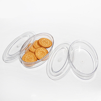 Boîte à biscuits ovale en plastique, pour aliments, prix d'usine, 500 unités, emballage de noix, biscuits, conteneur transparent pour vente