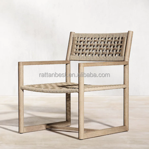 Un cadre en chêne sobre accueille une chaise en herbe de mer tissée à <span class=keywords><strong>la</strong></span> main en tesilin - Product Image 2