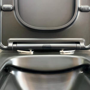 Cuvette de toilette murale de bonne qualité en porcelaine CE de couleur noire mate réservoir d'eau inodoro salle de bain suspendue en céramique cuvette de toilette suspendue - Product Image 5