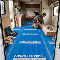 Rouleau de film de protection épais pour tapis, auto-adhésif, résistant aux rayures, protection temporaire des sols pour les projets de rénovation