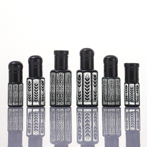 Precio de fábrica 3ml 6ml 12ml Galvanizado Mini Attar Árabe Vidrio decorativo Botellas de aceite esencial Perfume Roll en botella - Product Image 5