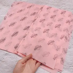 맞춤형 브랜드 로고 인쇄 핑크 포장 티슈 종이 선물 의류 티슈 포장지