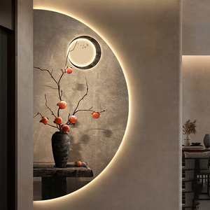 Peinture Lumineuse LED Décorative <span class=keywords><strong>Paysage</strong></span> <span class=keywords><strong>Chinois</strong></span> Plantes Nature Morte Art Mural Lumineux Suspendu - Product Image 1