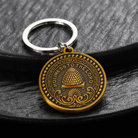 Porte-clés personnalisés Porte-clés en métal plaqué or antique avec gaufrage personnalisé Porte-clés en alliage de zinc 3D Logo personnalisé pour souvenir
