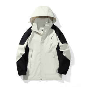 Autumn &amp; Spring Outdoor Sport Hooded Jacket Waterproof &amp; Windproof Zipper Closure Breathable Mountaineering <strong>Suit</strong> for Couples - Product Image 2