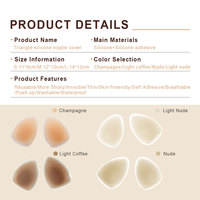 Cubrepezones Adhesivos Reutilizables de Silicona 3D con Efecto Lifting, Invisibles, en Varios Colores y Tamaños, con Pegamento para Mujer