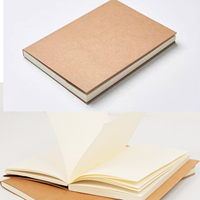 Carnet de croquis A5 en kraft à reliure apparente personnalisée, dos nu, pour aquarelle et dessin, journal d'art, vente en gros par petites quantités
