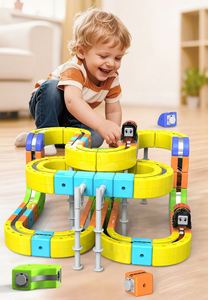 Train électrique à grande vitesse pour enfants, à suspension magnétique, avec circuit à assembler en cube – Jouet en plastique, très populaire - Product Image 6
