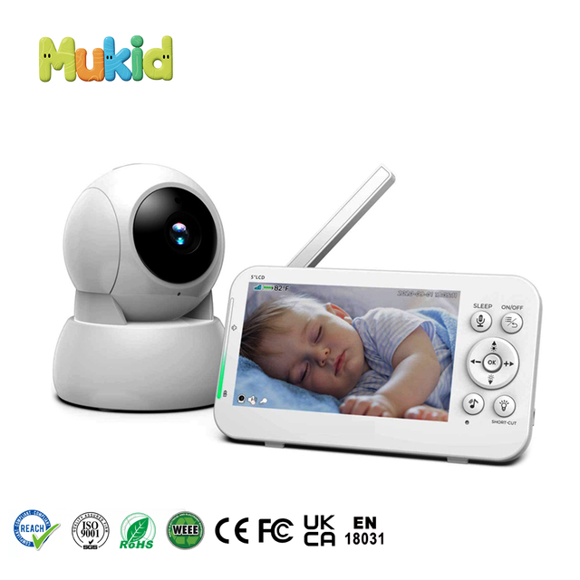 Special Offer 5-inch Wireless Digital Baby Monitor Infrared Night Vision Two-Way Intercom 1080p Multiple Languages Camera