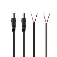 Câble audio auxiliaire DC5521 mâle stéréo mono jack vers extrémité à souder ouverte