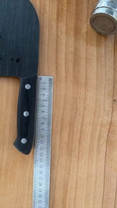 Coltello da Chef Cinese Forgiato a Mano, Utensile da Cucina Professionale con Manico in Legno per Affettare Verdure, Carne, Cucinare, BBQ e <span class=keywords><strong>Macelleria</strong></span> - Product Image 6