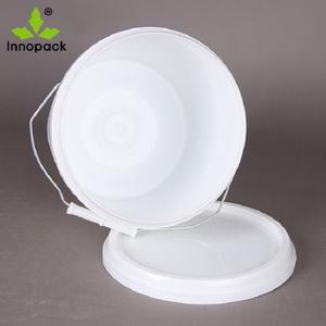 Custom Eco-Friendly 5L White Plastic <b>Paint</b> Bucket with <b>Lid</b> and Handle Heat Transfer Printing - Product Image 6