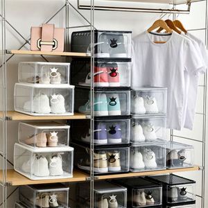 Boîte de rangement à chaussures en acrylique empilable en gros 2022 Rangement de chaussures transparent empilable - Product Image 4