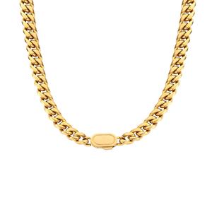 Gemnel 핫 잘 팔리는 316 stainless steel 쿠바 금 8 미리메터 체인 necklace 커브 men 보석 - Product Image 1