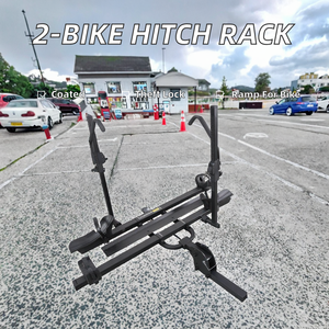Support de vélo <span class=keywords><strong>antivol</strong></span> en métal pour attelage de remorque, inclinable et pliable, pour deux vélos, accessoires extérieurs pour SUV et camion, pièces de remorque - Product Image 3