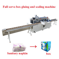 Machine de collage et de scellage tout-en-un pour boîtes de serviettes hygiéniques, 40-100 boîtes/min, avec flux de travail automatisé pour le traitement des cartons