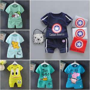 ชุดเซ็ตเสื้อผ้าเด็กสองชิ้นหลากหลายสไตล์ 4 ฤดู ขายส่ง มีสินค้าในสต็อก - Product Image 2