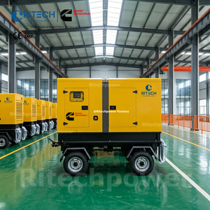 Grupo Electrógeno Diésel Móvil <span class=keywords><strong>con</strong></span> Remolque, 200kVA, 100kVA, 80kW, 60kVA, 30kW, Tipo Silencioso, Trifásico, <span class=keywords><strong>con</strong></span> Inversor y Refrigeración por Agua, para Energía de Respaldo - Product Image 1