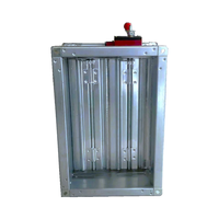 Vanne de régulation électrique pour systèmes de chauffage CVC, en acier galvanisé carré industriel certifié 3C, à multiples lames, pour coupe-feu