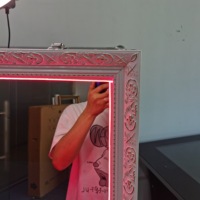 Miroir photo selfie pour mariage avec options d'appareil photo, logiciel, machine interactive, miroir magique tactile, en promotion