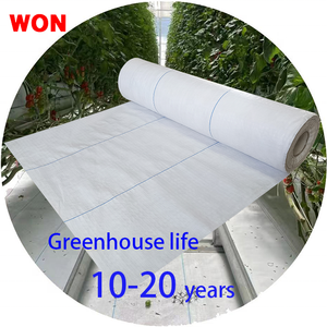Tissu réfléchissant blanc WON, barrière anti-mauvaises herbes, couverture du <span class=keywords><strong>sol</strong></span>, tapis anti-mauvaises herbes tissé réfléchissant personnalisé pour serre, 10 à 20 ans - Product Image 3