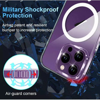 Ensemble d'étuis magnétiques pour téléphone avec protection d'écran en verre trempé et protection d'objectif d'appareil photo pour iPhone 16 15 Pro Max 15 Plus 14 13 17 18