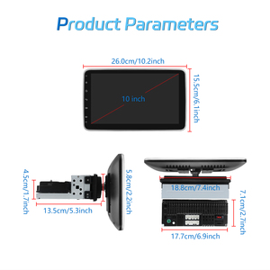 Hikity Duy Nhất DIN 10 Inch 4 + 64G Android Xe Stereo Đài Phát Thanh Xoay Màn Hình Không Dây Carplay/Android Tự Động/GPS/Wifi Autoradio OEM - Product Image 5