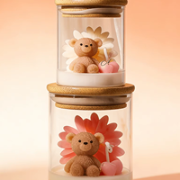 Bougies d'aromathérapie en forme d'ours, 6 designs, multiples senteurs, écologiques, en cire de soja et de paraffine, pour la purification de l'air et le sommeil, 10-15 jours, Diwali, Fête des Pères