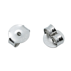 Hypoallergenic Round <strong>Butterfly</strong> S925 Sterling Silver <strong>Earring</strong> <strong>Backs</strong> Replacements <strong>for</strong> Posts Studs - Product Image 4