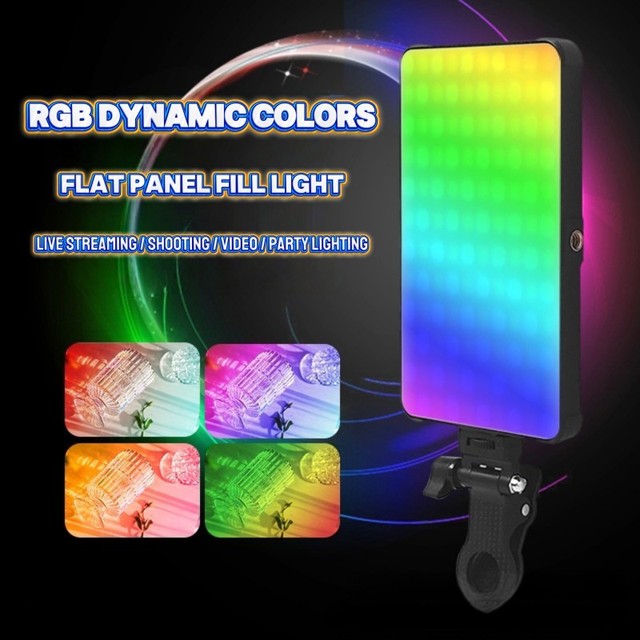 LJ-S02 RGB Full Color LED Video Light Ra≥80 with Creative FX and Mounting Clip