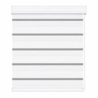 Persianas Enrollables Zebra Duhao Q6 de Tamaño Personalizado, Doble Capa de Poliéster Liso, 100% Opacas, con Cadena de Tracción Suave para Equilibrio de Luz y Privacidad