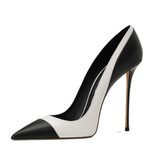 Escarpins de soirée patchwork personnalisés à talons hauts, grande taille 47, pour femmes, multicolores, à talon aiguille, pour pieds larges - Product Image 3