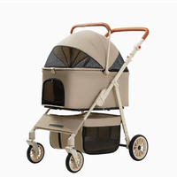 Poussette pliable multifonctionnelle 3 en 1 JXB disponible en stock pour chiens et chats de petite à moyenne taille