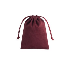 Vikende Flannel <b>Drawstring</b> Jewelry <b>Pouches</b> Rectangular Printing Customizable Gift Packaging Bags - Product Image 5