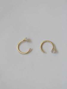 ต่างหูห่วงทองแท้9K สำหรับวัยรุ่นต่างหูเพทายขนาดเล็กแบบเรียบง่ายสไตล์เกาหลีแฟชั่นใส่ได้ทั้งชายและหญิงยี่ห้อ gol dtutu - Product Image 5