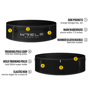 WRELS Heuptas Direct Verzendklaar Lichtgewicht Buiktas Multi Pocket Verstelbare Riemen Sport Heuptasje Ritssluiting Hardloopriem - Product Image 5