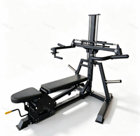 SM SM Appareil de musculation multifonction 4-en-1 pour presse épaules et pectoraux, banc incliné, décliné et plat, usage commercial