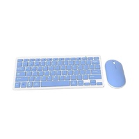 Diskon besar 2025 kibor game nirkabel 2.4G BT, Keyboard dan Mouse game desain Mini Kombo untuk penggunaan kantor