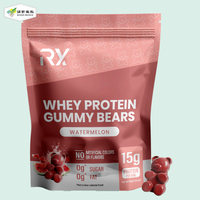 Gommes protéinées instantanées saveur fraise 20g – Snack riche en protéines sans sucre pour adultes – Récupération rapide après l'entraînement et énergie