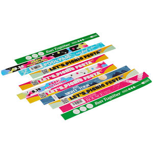 สายรัดข้อมือ AnyWristband แบบเต็มสี TYVEK แบบแยกชิ้น ขนาด 25 มม. (1 นิ้ว) สายรัดข้อมือแบบตัดตรงสำหรับการควบคุมการเข้าออก - Product Image 1