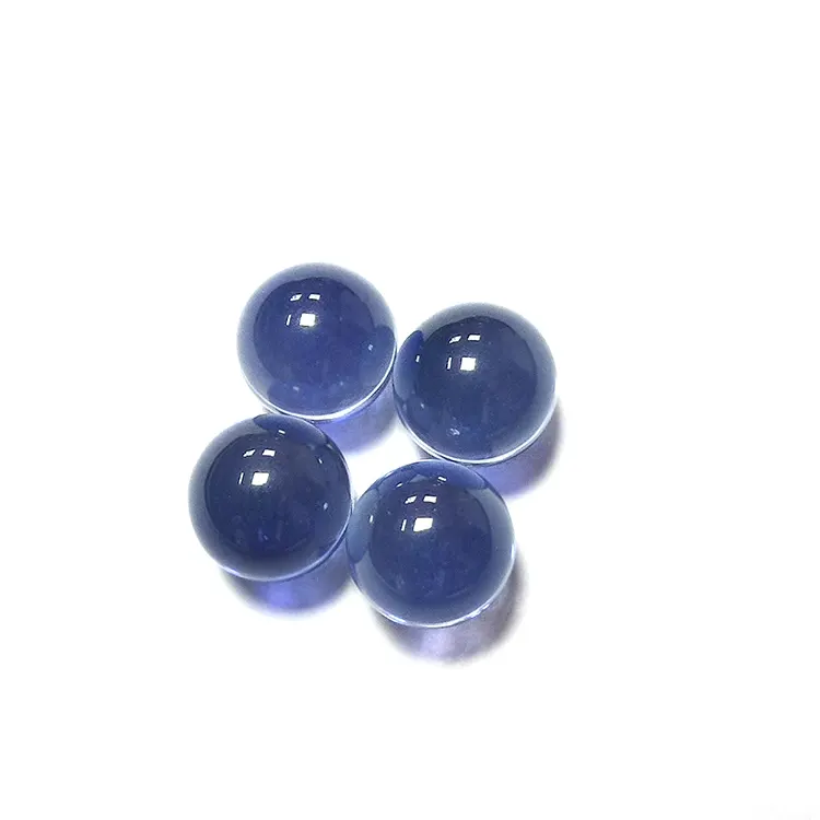 Synthetic cz stone cubic zirconia sapphire color balls cz beads for making cubic zirconia necklace bracelet.